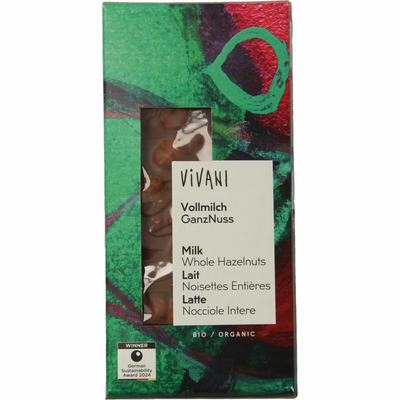 Vivani Chocolade melk met hele hazelnoten bio Vivani Chocolade melk met hele hazelnoten bio