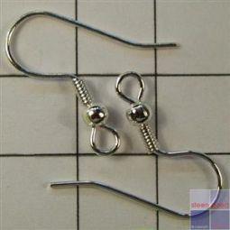 oorhaakje open+veertje zilv 100st