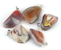 Agaat Botswana roze hanger