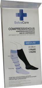 Solvacare Compressiekous zwart M 23 - 26 cm
