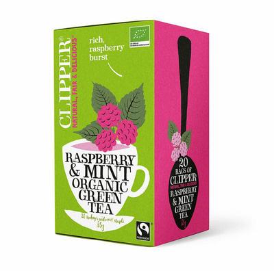 Clipper Framboos mint green tea bio