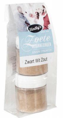 Kindly's Zwart wit potjes zout 25 gram