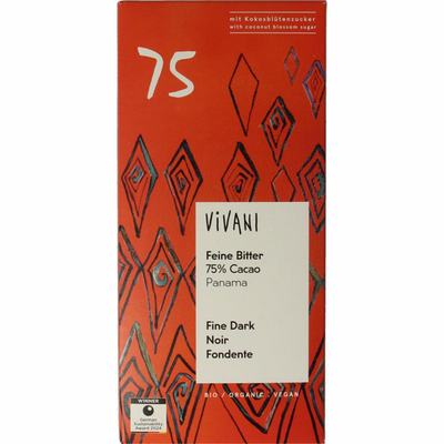 Vivani Chocolade puur delicaat 75% Panama bio Vivani Chocolade puur delicaat 75% Panama bio