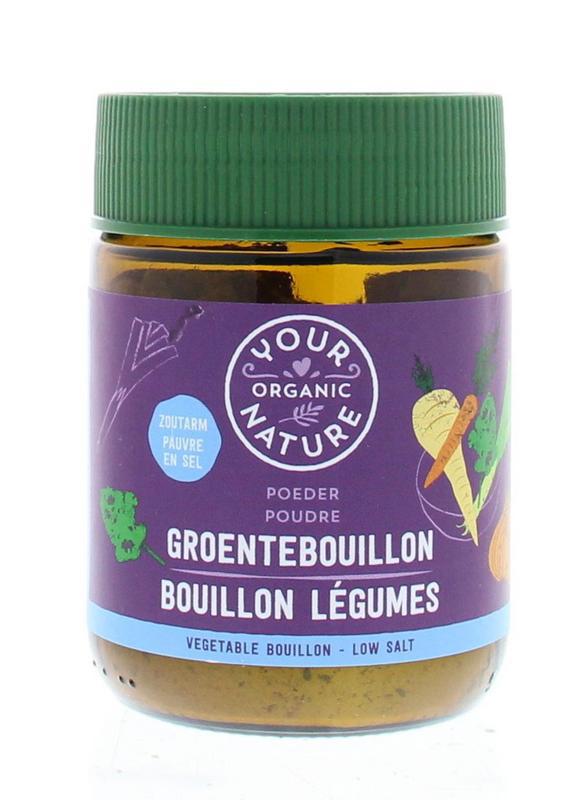 Helder groente bouillon poeder zoutarm bio