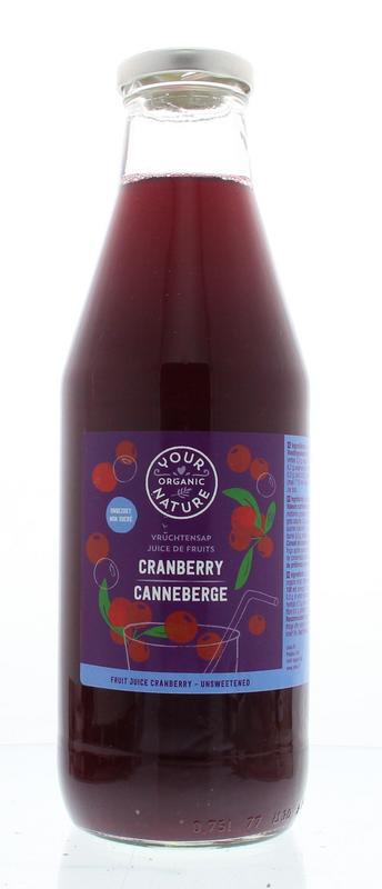 Vruchtensap cranberry ongezoet bio