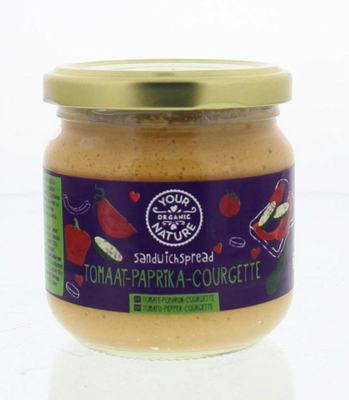 YOUR ORGANIC NATURE Sandwichspread tomaat paprika courgette bio YOUR ORGANIC NATURE Sandwichspread tomaat paprika courgette bio
