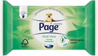 Page Vochtig toiletpaper aloe vera navulling