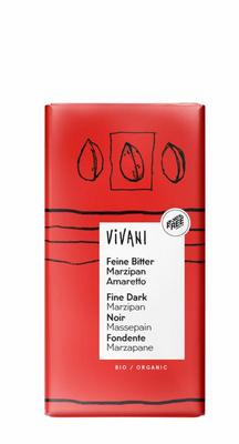 Vivani Chocolade puur met marsepein & amaretto bio