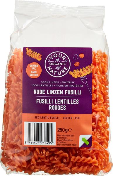 Rode linzen pasta glutenvrij bio
