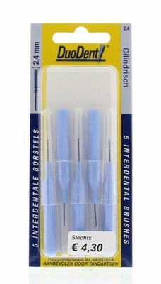 Duodent Interdentale borstel cilindrisch 2.4 korte houder