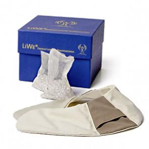 Lichtwesen Liwe nekkussen met 2 bergkristal 2 rozenkwarts