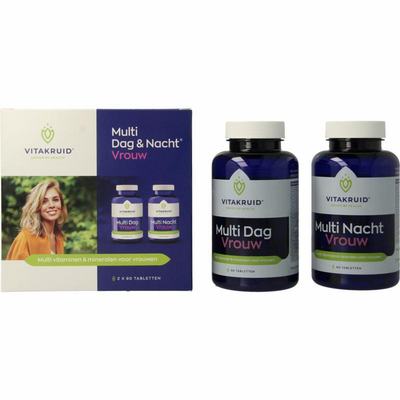 Vitakruid Vitakruid Multi Dag & Nacht Vrouw 100% Vegan 2 x 90 Vitakruid Vitakruid Multi Dag & Nacht Vrouw 100% Vegan 2 x 90