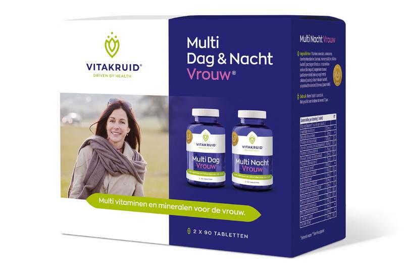 Vitakruid Multi Dag & Nacht Vrouw 100% Vegan 2 x 90