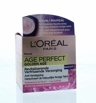 L'Oreal Paris Age perfect gold age nachtcreme pioenroos