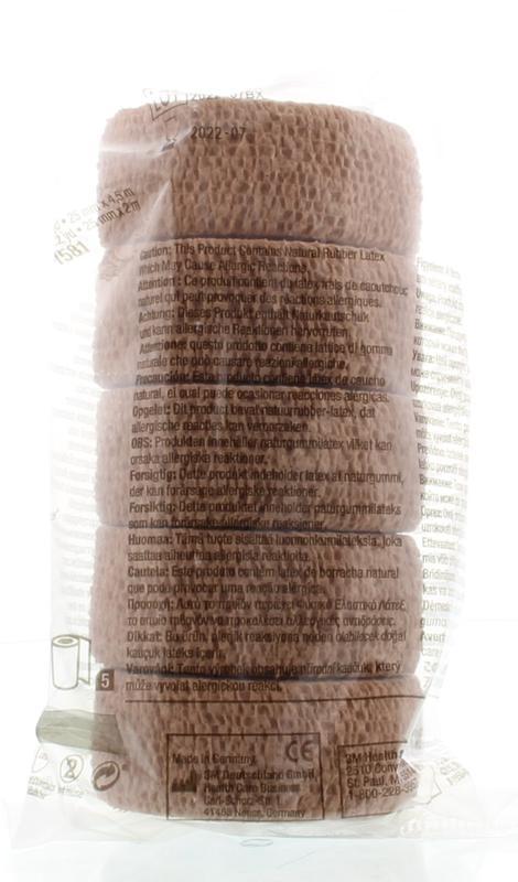 Coban zelfklevende zwachtel huidkleur 2.5cm x 4.5m