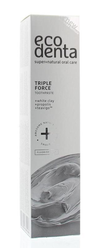 Tandpasta extra triple effect witte klei