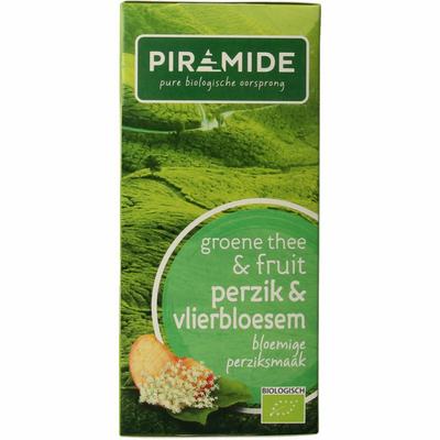 Piramide Groene thee perzik vlierbloesem bio Piramide Groene thee perzik vlierbloesem bio