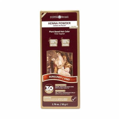 Surya Brasil Henna haarverf poeder burgundy Surya Brasil Henna haarverf poeder burgundy