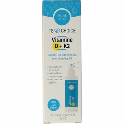 TS Choice Vitaminespray vitamine D3 + K2 TS Choice Vitaminespray vitamine D3 + K2
