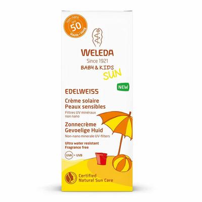 Weleda Edelweiss zonnecreme gevoelige huid SPF50