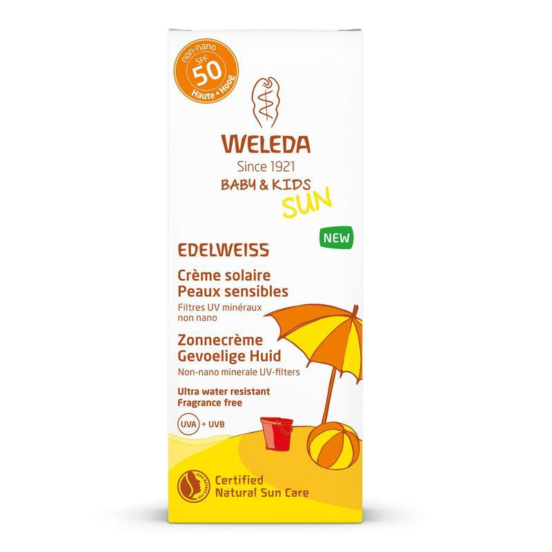 Edelweiss zonnecreme gevoelige huid SPF50
