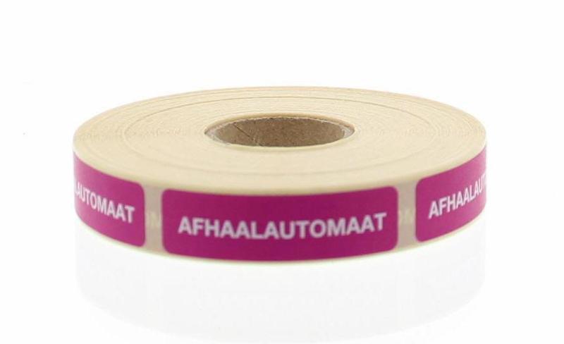 Strooketiket afhaalautomaat 12 x 44mm