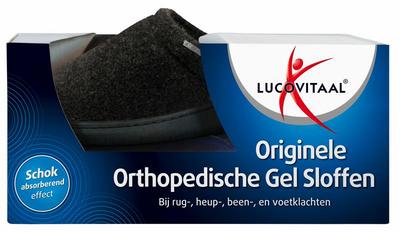 Lucovitaal Orthopedische gel sloffen zwart maat 40-41 Lucovitaal Orthopedische gel sloffen zwart maat 40-41