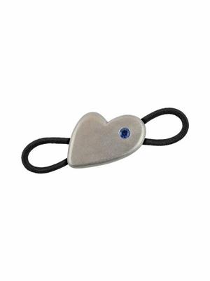 Lichtwesen Halsbandsieraad honden hart zilver met edelsteen