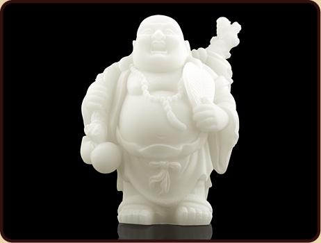 Sneeuwkwarts boeddhabeeld knapzak spiegel