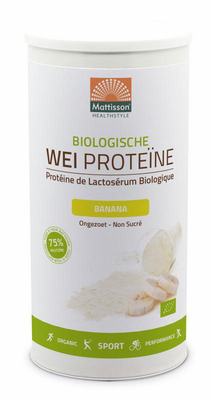 Mattisson Wei whey proteine banaan 75% bio Mattisson Wei whey proteine banaan 75% bio