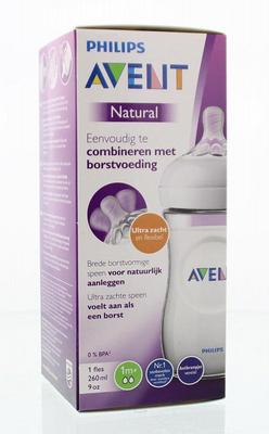 Avent Zuigfles natural 260ml incl speen