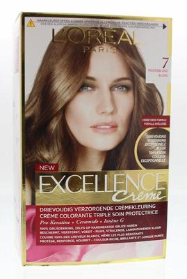 L'Oreal Paris excellence 7 middenblond # 1set