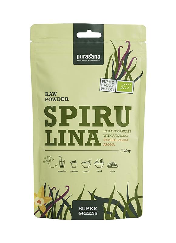 Spirulina granules met vanille bio