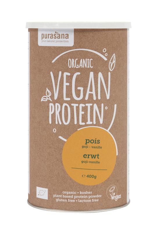Vegan proteine erwt/pois - goji vanille bio