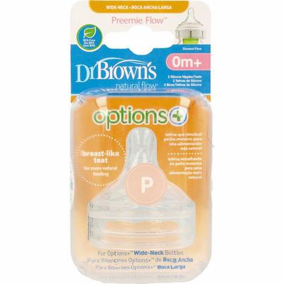 BROWN Options+ speen prematuur brede halsfles