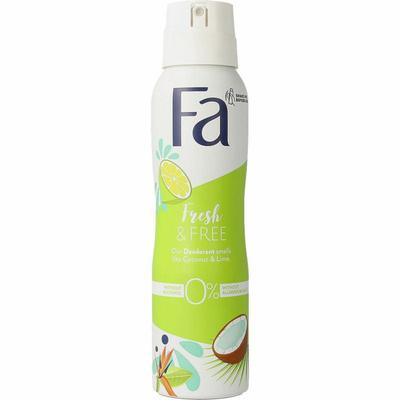 FA Deodorant spray fresh & free coconut & lime