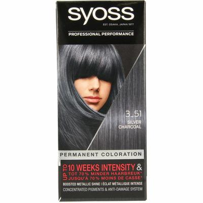 Syoss Color baseline 3.51 silver charcoal haarverf