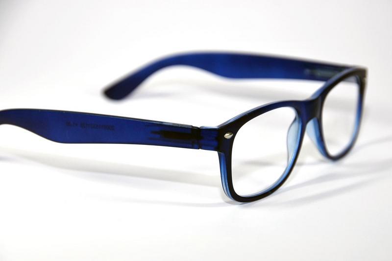 Leesbril wayfarer mat blauw +2.50