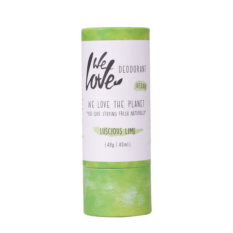 100% Natural deodorant stick luscious lime