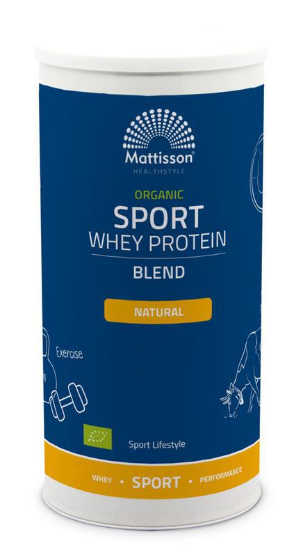Organic sport whey protein blend natural