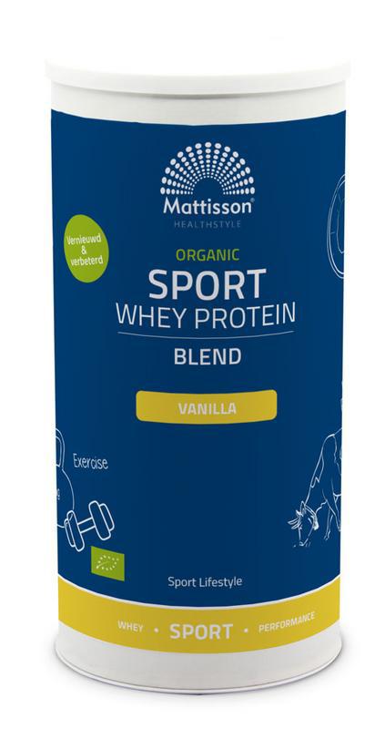 Organic sport whey protein blend vanille
