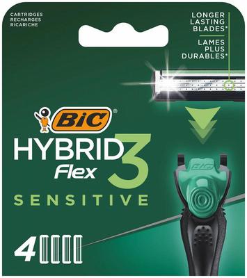 BIC Flex 3 hybrid shaver sensitive cartridges bl 4