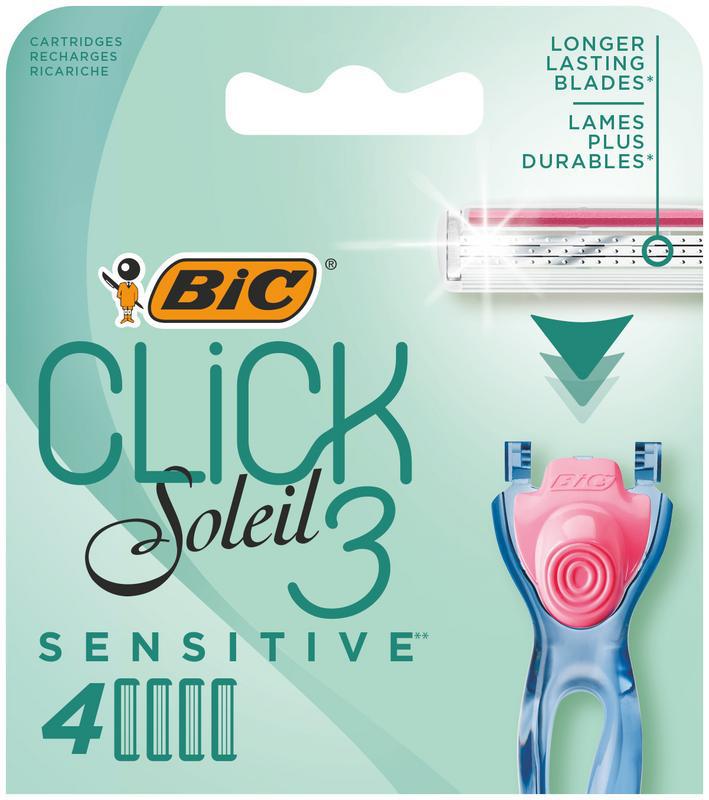 Click 3 soleil shaver sensitive cartridges bl 4