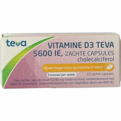 Teva Vitamine D3 5600IE zachte capsules