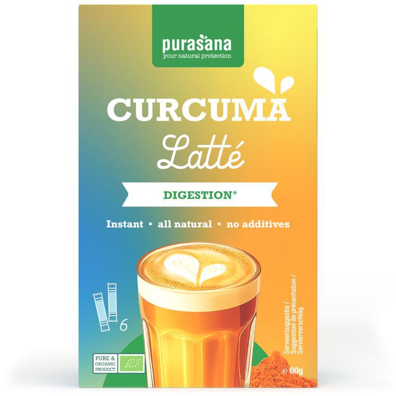 Instant curcuma latte 6x10g bio