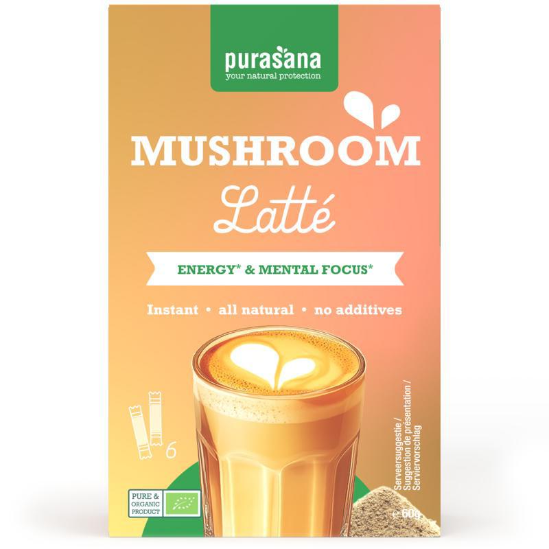 Instant mushroom latte 6x10g bio