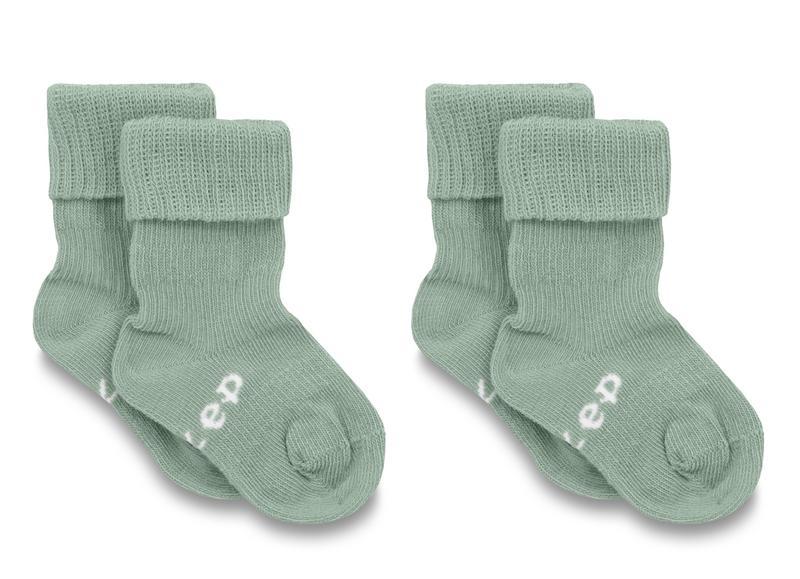 Blijf baby sokjes 0-6 mnd pale green/groen
