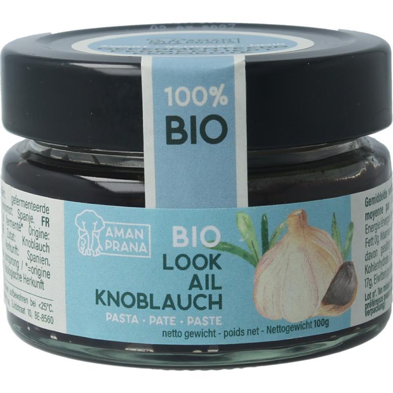 Zwarte knoflookpoeder pasta