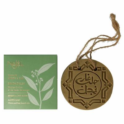 Najel Aleppo zeep amber oud aroma aan koord Najel Aleppo zeep amber oud aroma aan koord