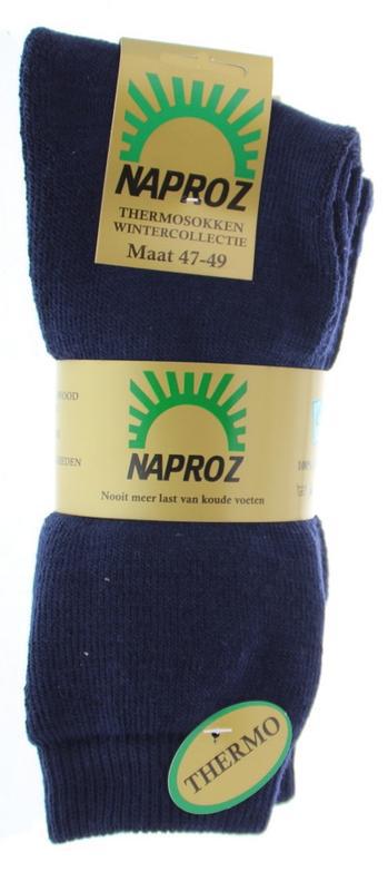 Thermo sokken blauw maat 47-49